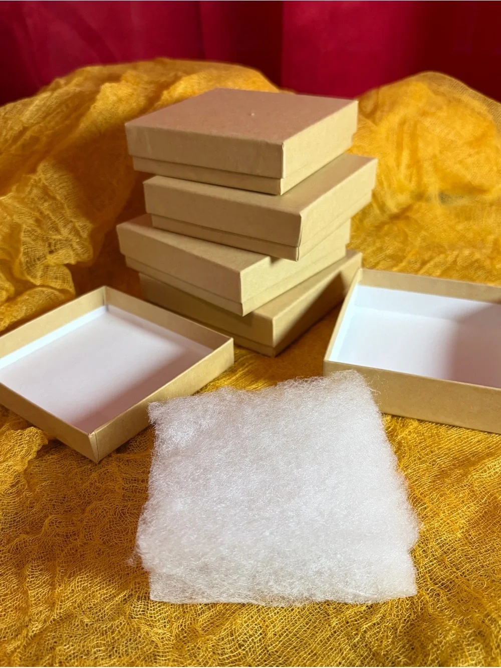 Brown Kraft Gift Box with Lid - Set of 6